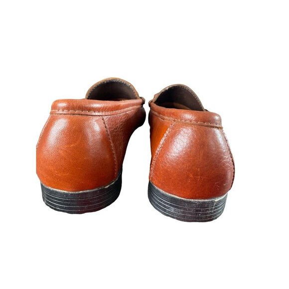 DEXTER MEN'S SADDLE BROWN BRAIDED LEATHER TASSEL SLIP-ON LOAFERS SZ 9.5 NWOT - Picture 4 of 6